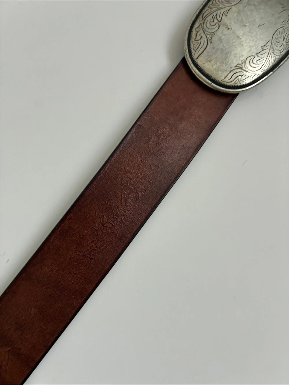 A&F - Floral Engraved Leather Belt